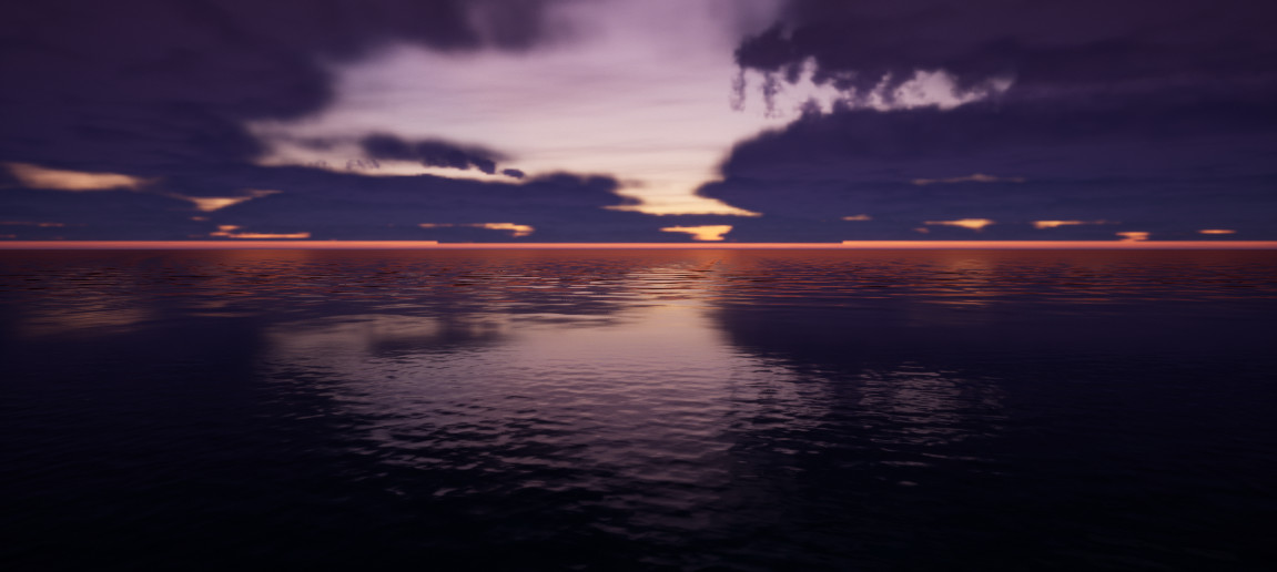 Image of sunset in game